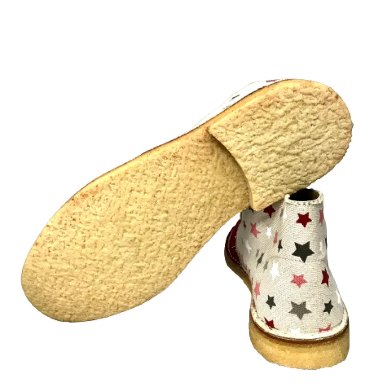 Handmade Ankle Boot Stars / Burgundy Suede