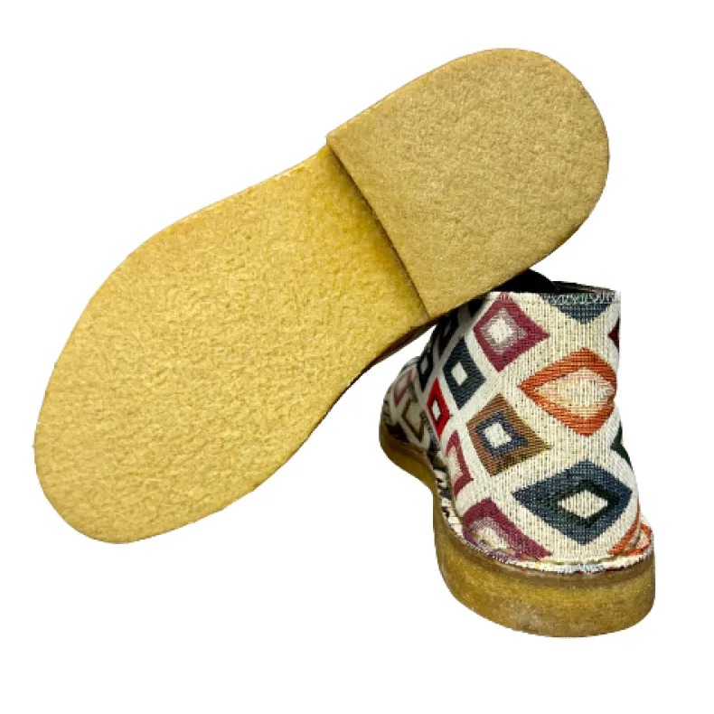 Handmade Ankle Boot Light Rhombuses