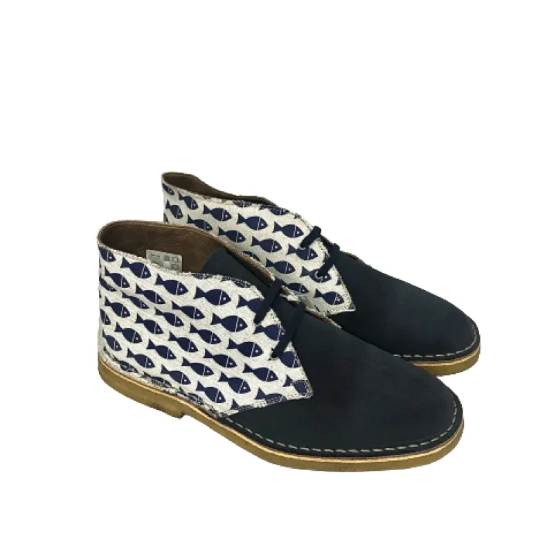 Handmade Ankle Boot Pisces / Blue Suede