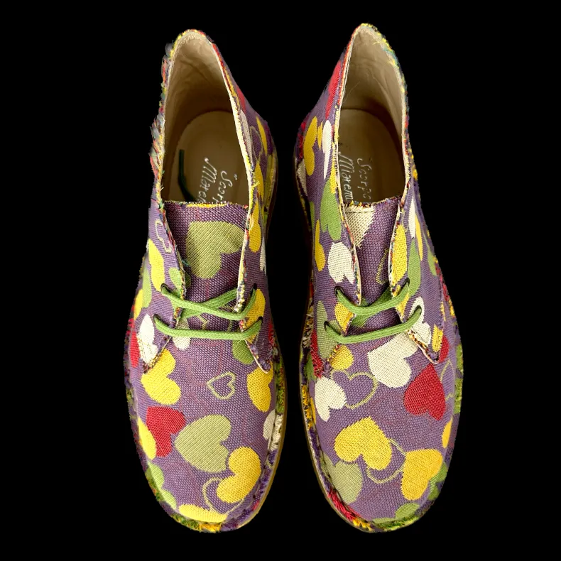 Handmade Ankle Boot Hearts