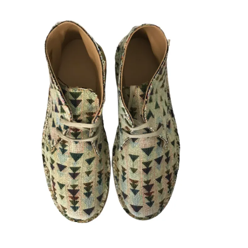 Handmade Ankle Boot Triangles Clear