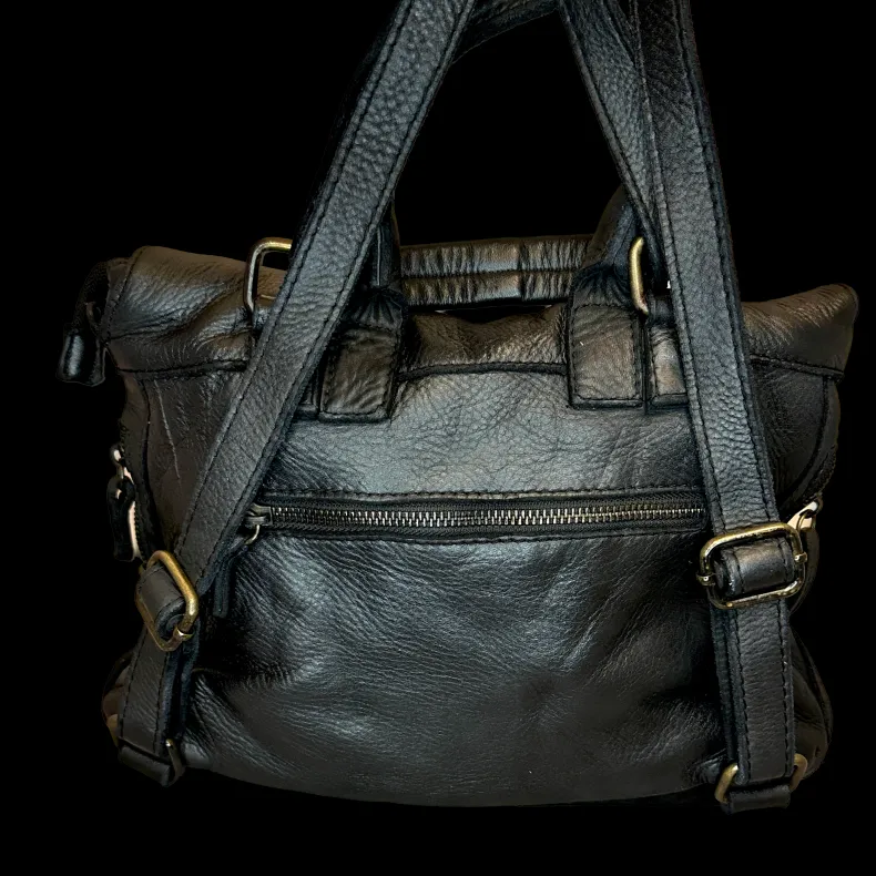 Handmade Backpack In Washed Leather