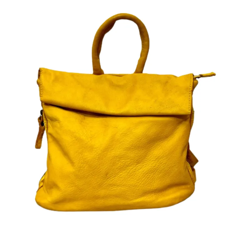 Handmade Backpack In Washed Leather