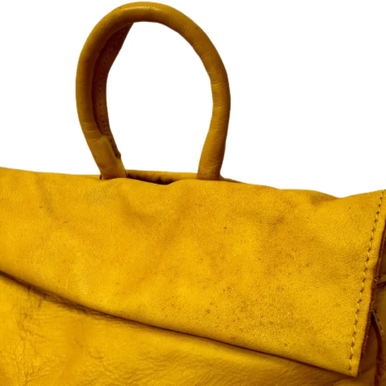 Handmade Backpack In Washed Leather