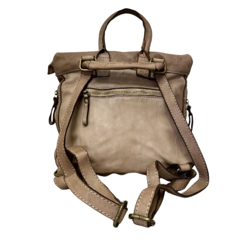 Handmade Backpack In Washed Leather