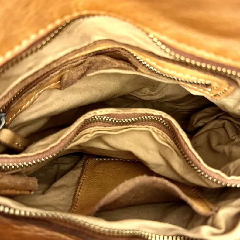 Handmade Backpack In Washed Leather