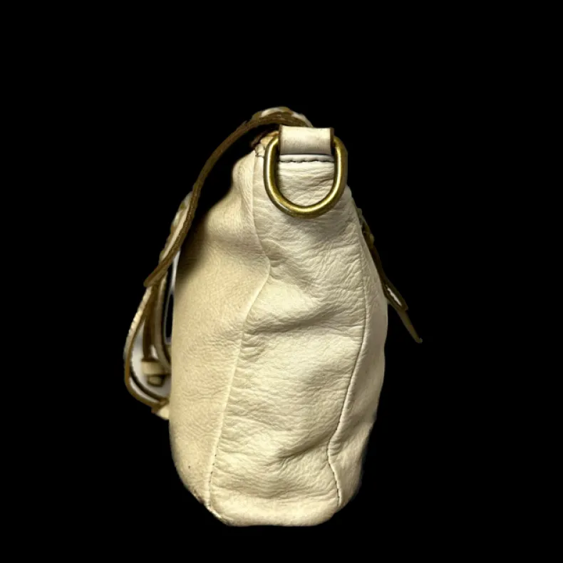 Handmade Bag In Washed Leather With Braid