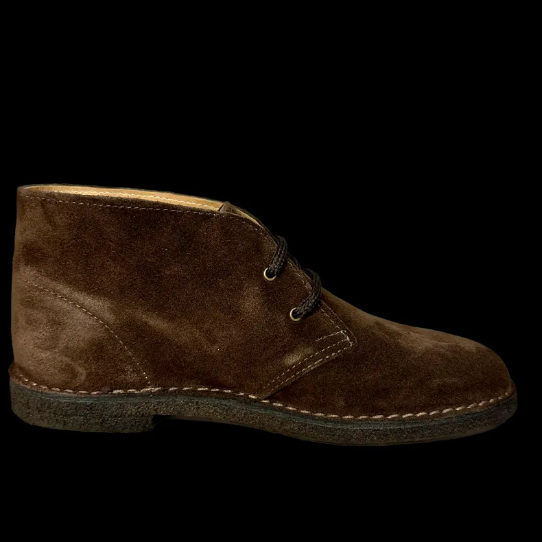 Handmade Dark Brown Ankle Boot With Leather Interior