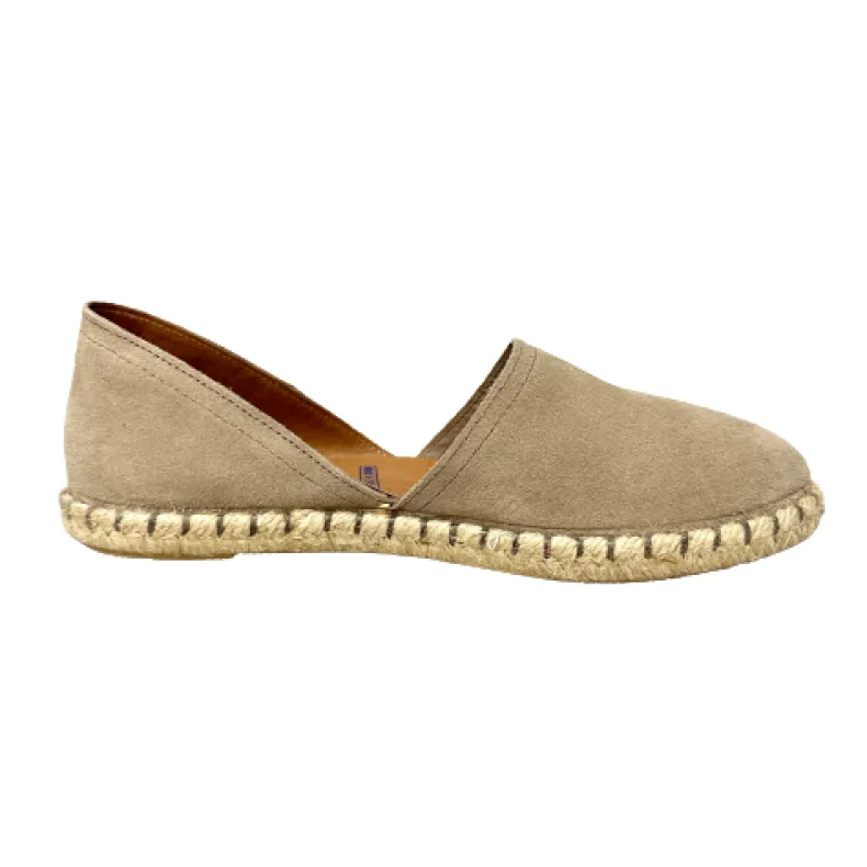 Handmade Espadrilles In Taupe Verbenas Suede