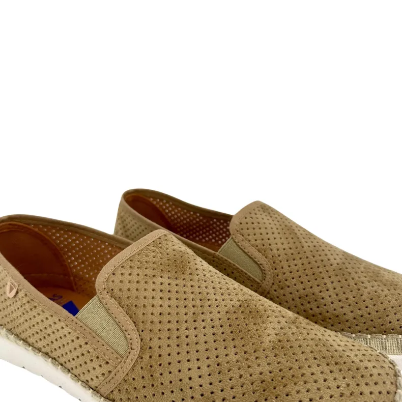 Handmade Espadrilles In Taupe Verbenas Suede