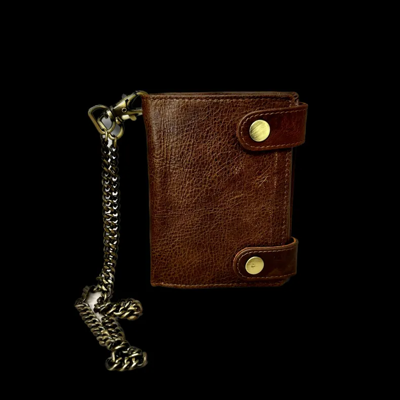 Handmade Greased Wallet With Chain