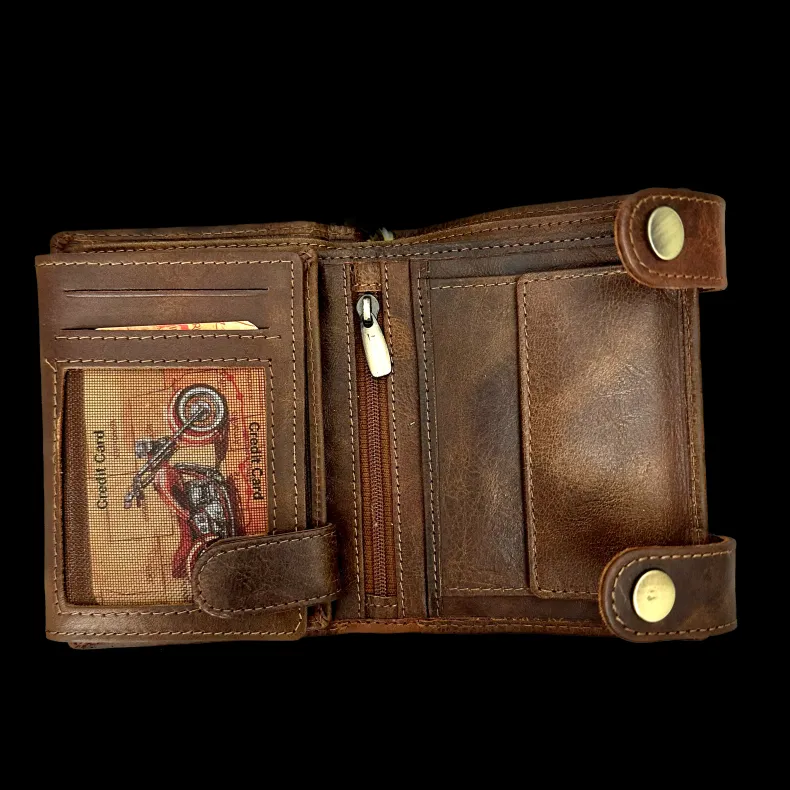 Handmade Greased Wallet With Chain