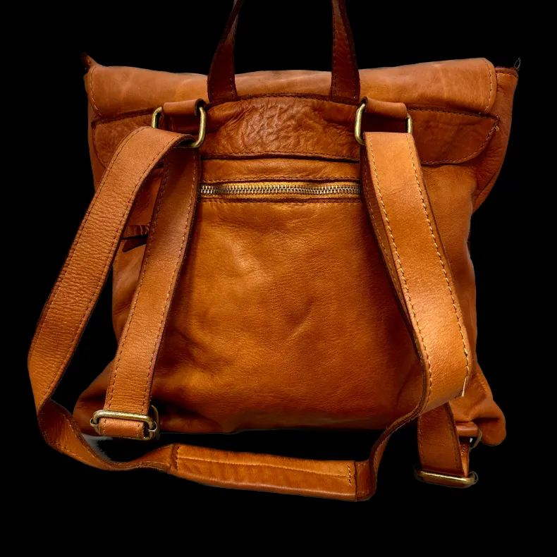 Handmade Leather Backpack With Pockets