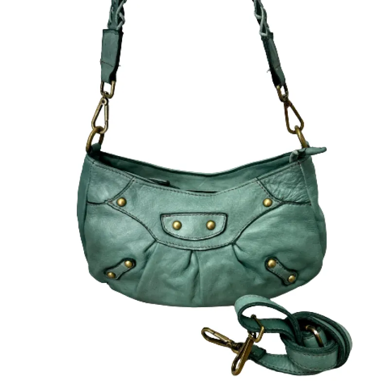Handmade Leather Bag With Interchangeable Handle And Shoulder Strap