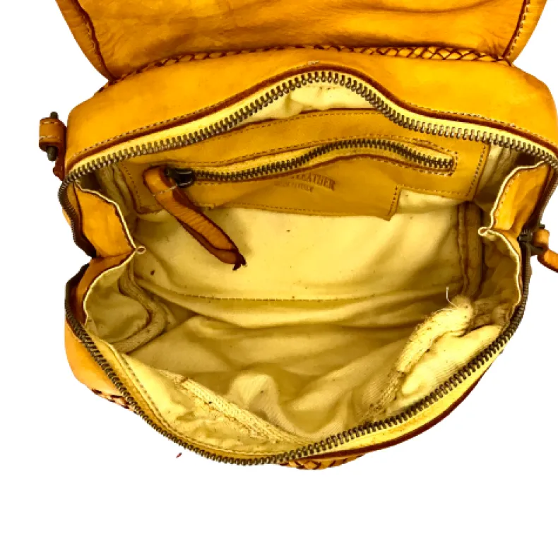 Handmade Mini Shoulder Bag In Woven Leather