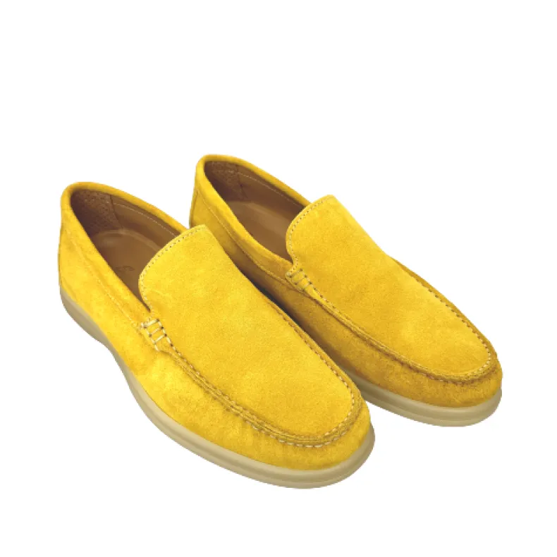 Handmade Moccasin In Ocher Nubuck
