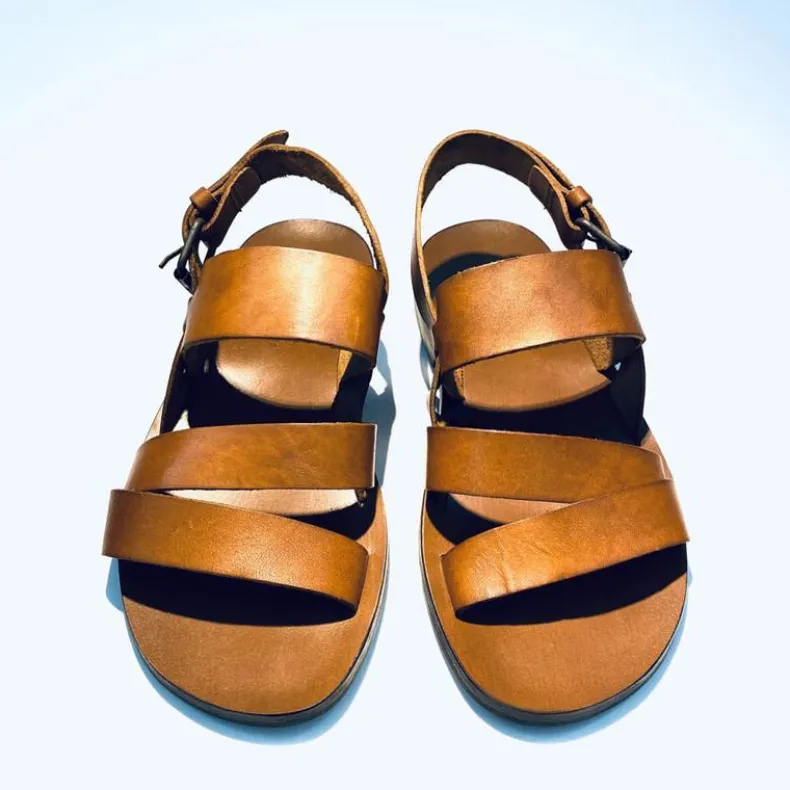 Handmade Sandal In Leather Color Mod.O