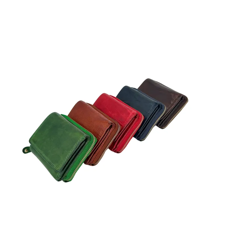 Handmade Wallet In Washed Leather