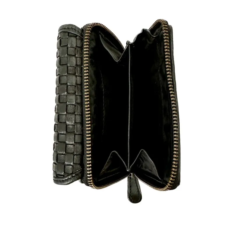 Handmade Wallet In Woven Leather
