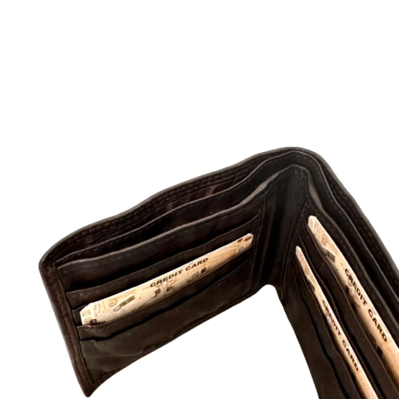 Handmade Wallet In Washed Leather