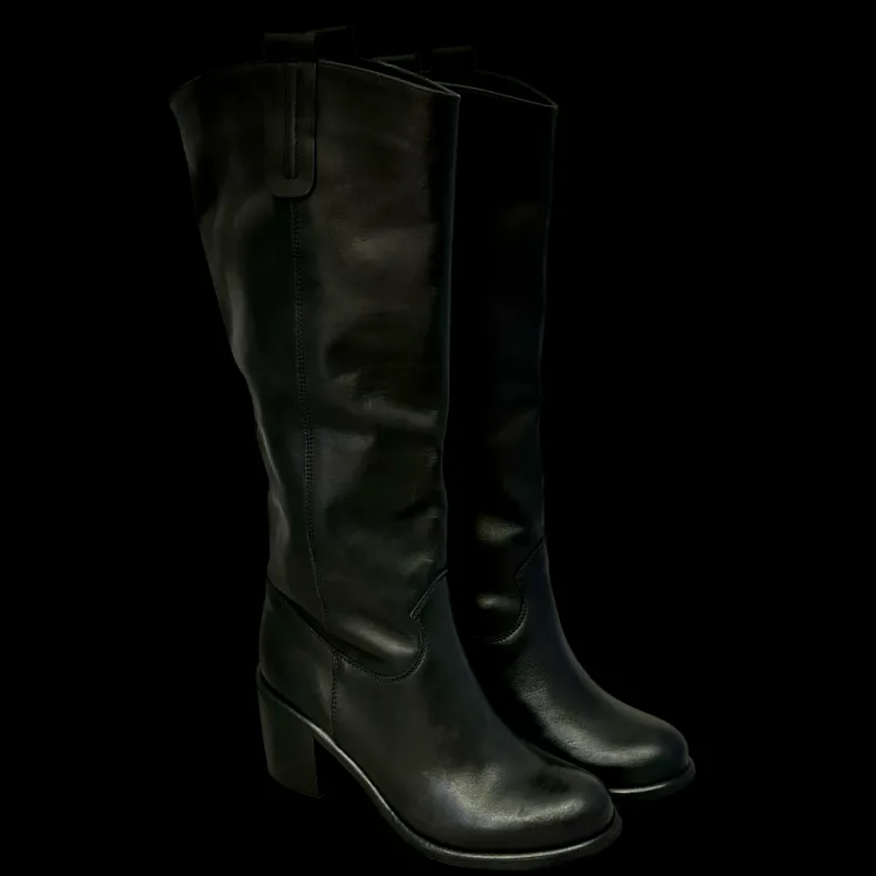 High Artisan Boot In Black Leather