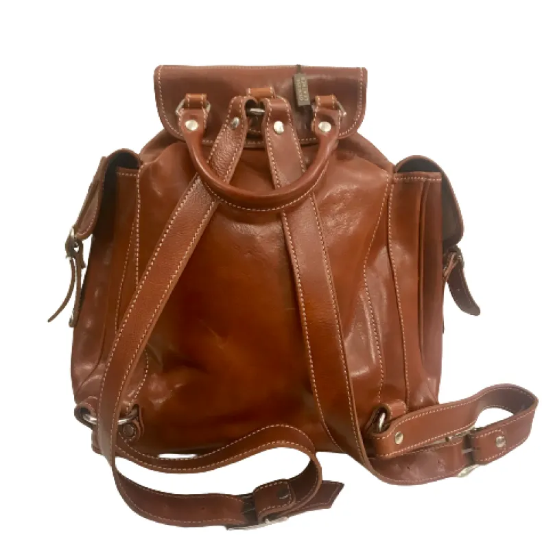 Leather-colored Unisex Handcrafted Backpack