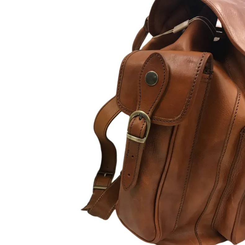 Leather-colored Unisex Handcrafted Backpack