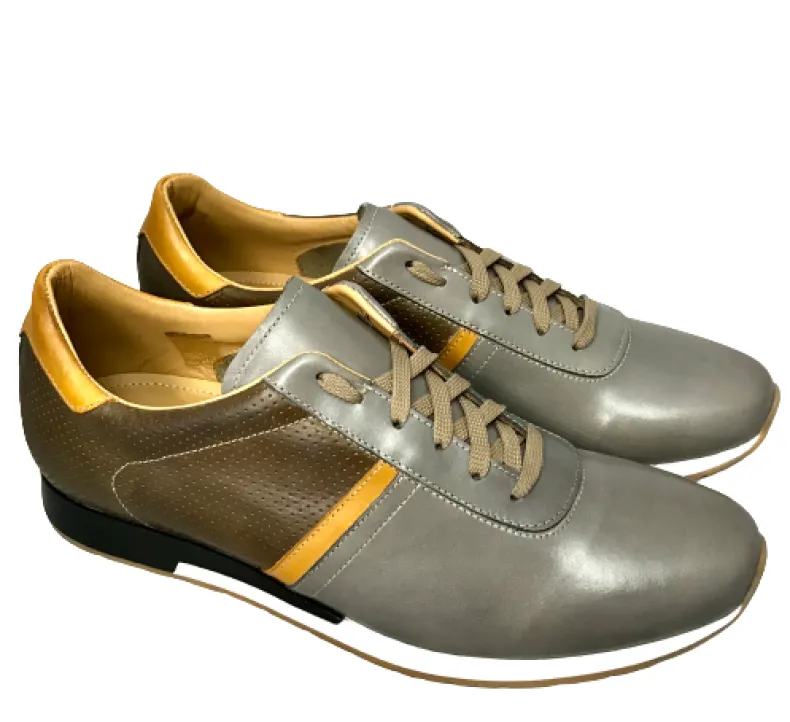 Low Sneakers In Gray Leather