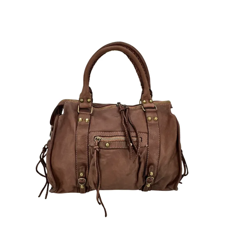 Luisa Big – Bag With Studs And Leather Laces