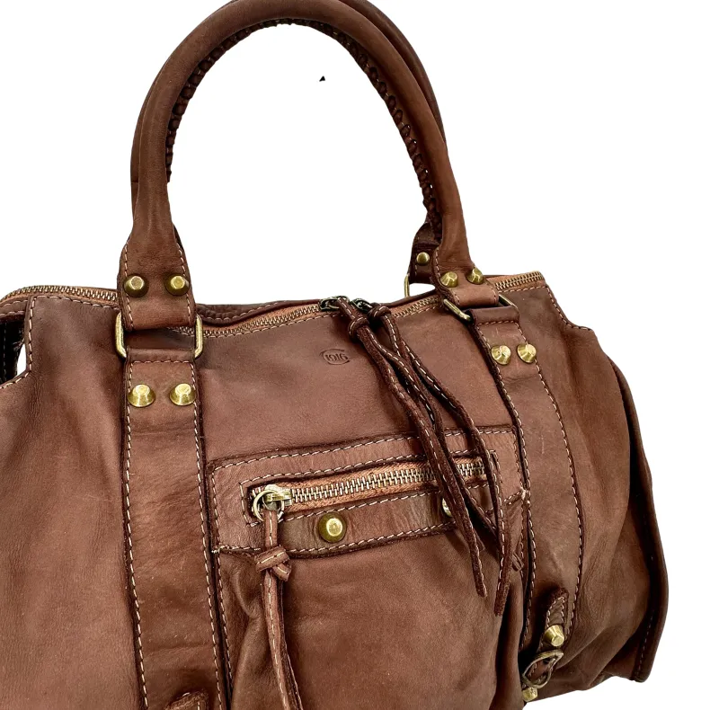 Luisa Big – Bag With Studs And Leather Laces