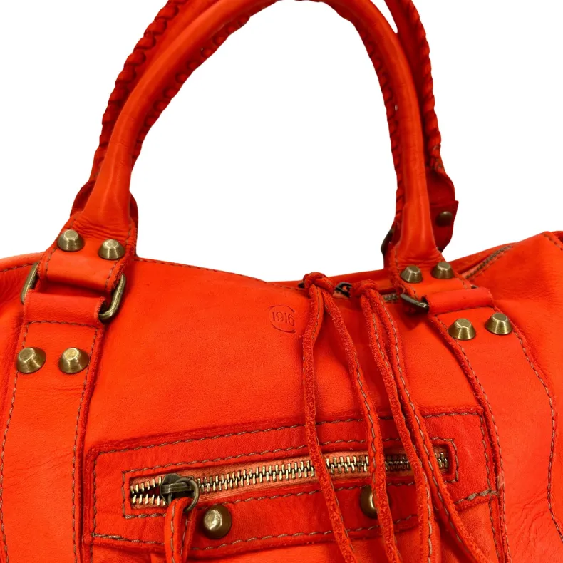 Luisa Big – Bag With Studs And Leather Laces