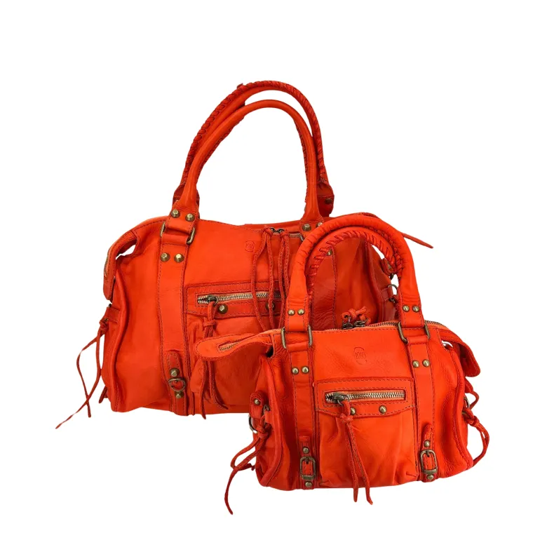 Luisa Big – Bag With Studs And Leather Laces