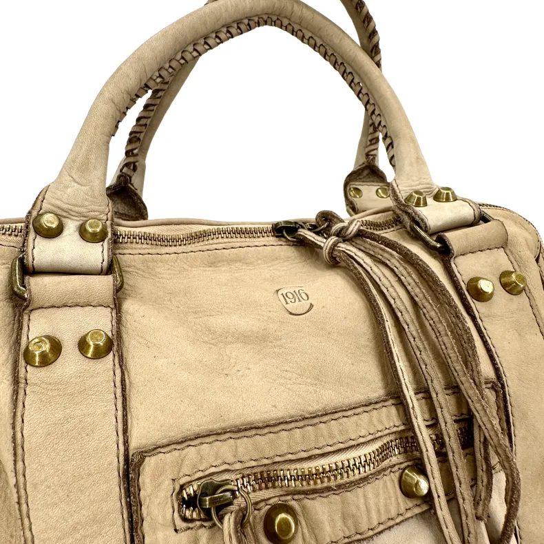 Luisa Big – Bag With Studs And Leather Laces
