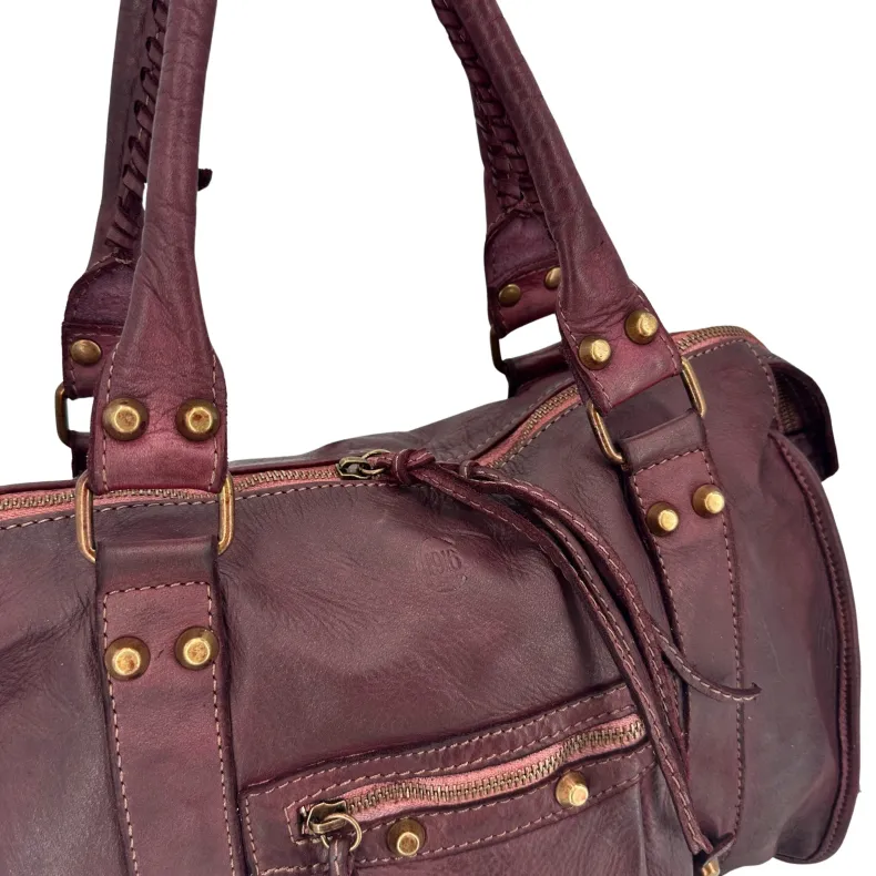 Luisa Big – Bag With Studs And Leather Laces