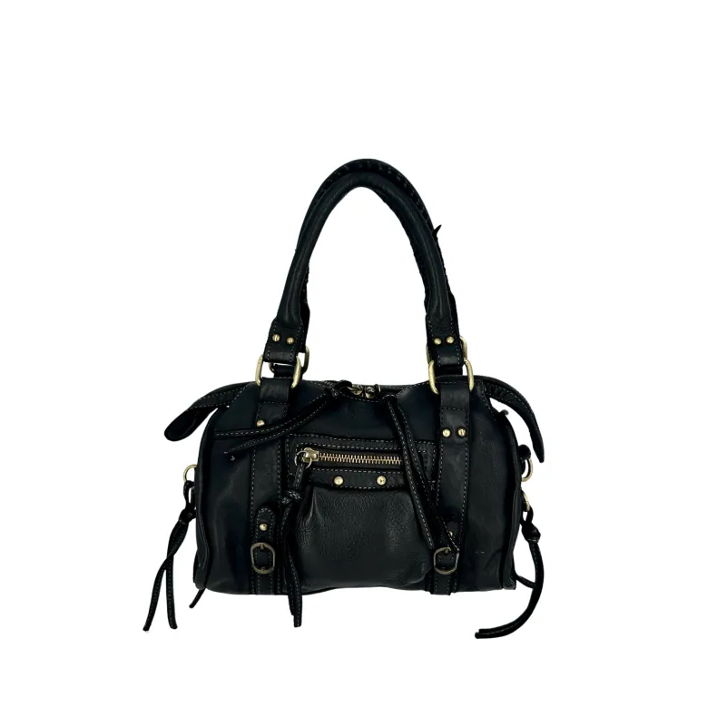 Luisa Small – Handbag With Studs And Leather Laces