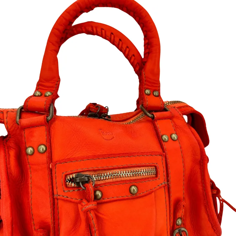 Luisa Small – Handbag With Studs And Leather Laces