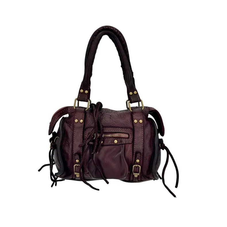 Luisa Small – Handbag With Studs And Leather Laces