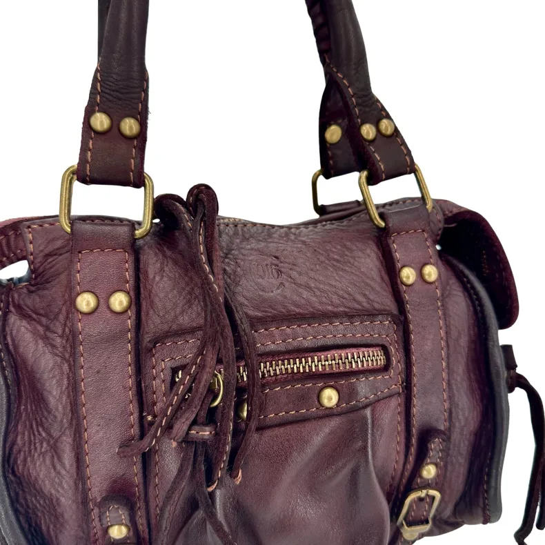 Luisa Small – Handbag With Studs And Leather Laces