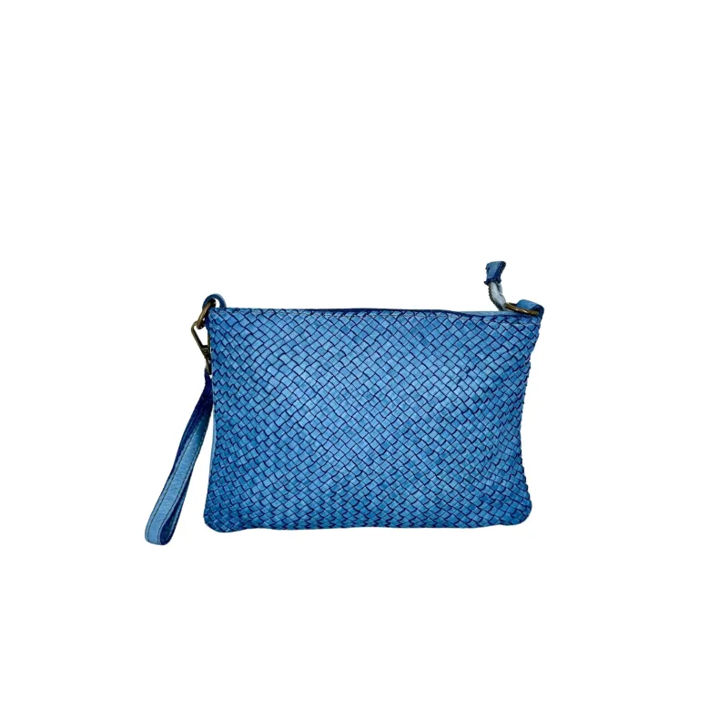 Marta – Woven Clutch Bag With Strap And Shoulder Strap