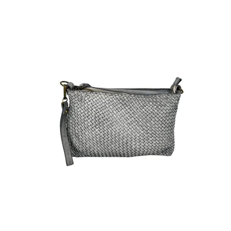 Marta – Woven Clutch Bag With Strap And Shoulder Strap