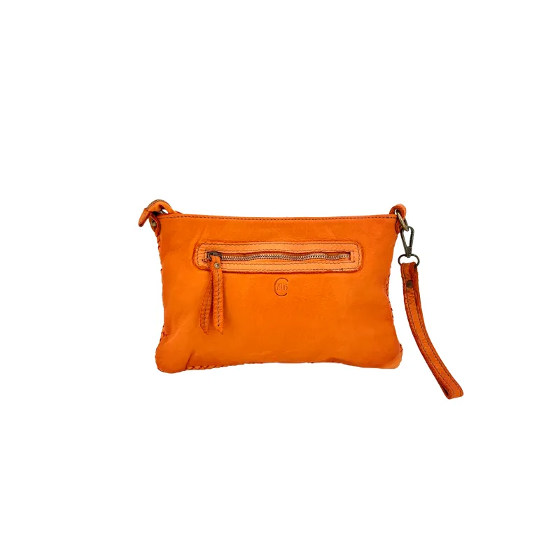 Marta – Woven Clutch Bag With Strap And Shoulder Strap