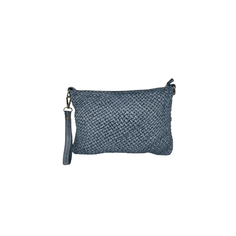 Marta – Woven Clutch Bag With Strap And Shoulder Strap