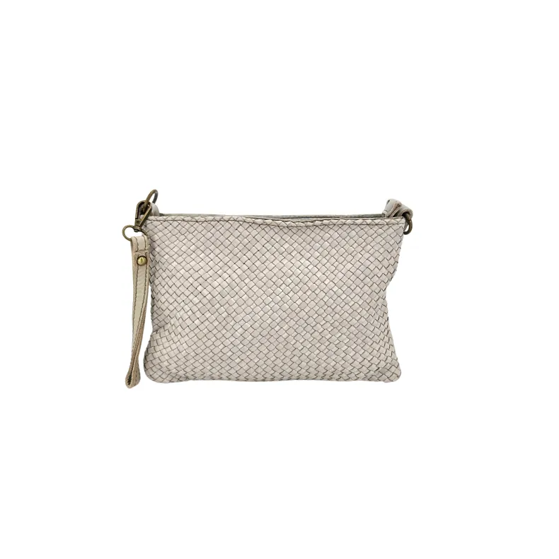 Marta – Woven Clutch Bag With Strap And Shoulder Strap