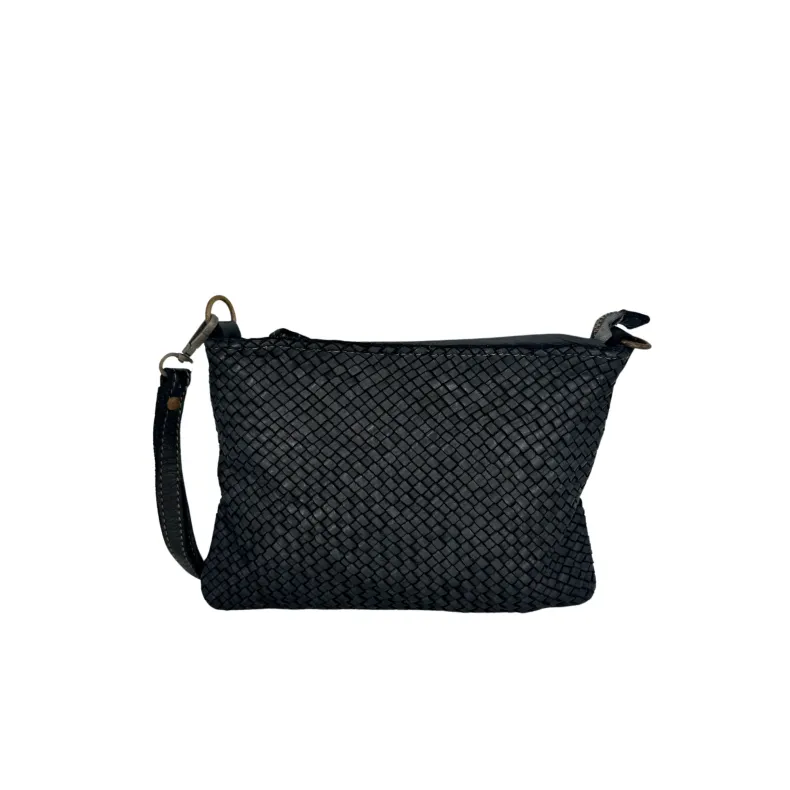 Marta – Woven Clutch Bag With Strap And Shoulder Strap