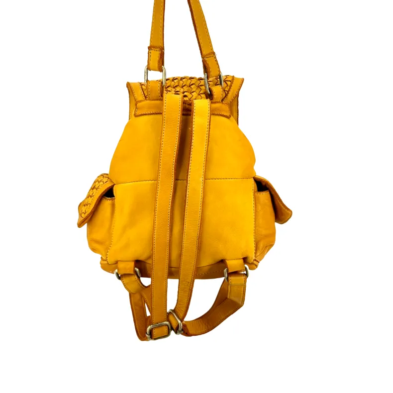 Matilde – Handcrafted Backpack With Woven Flaps