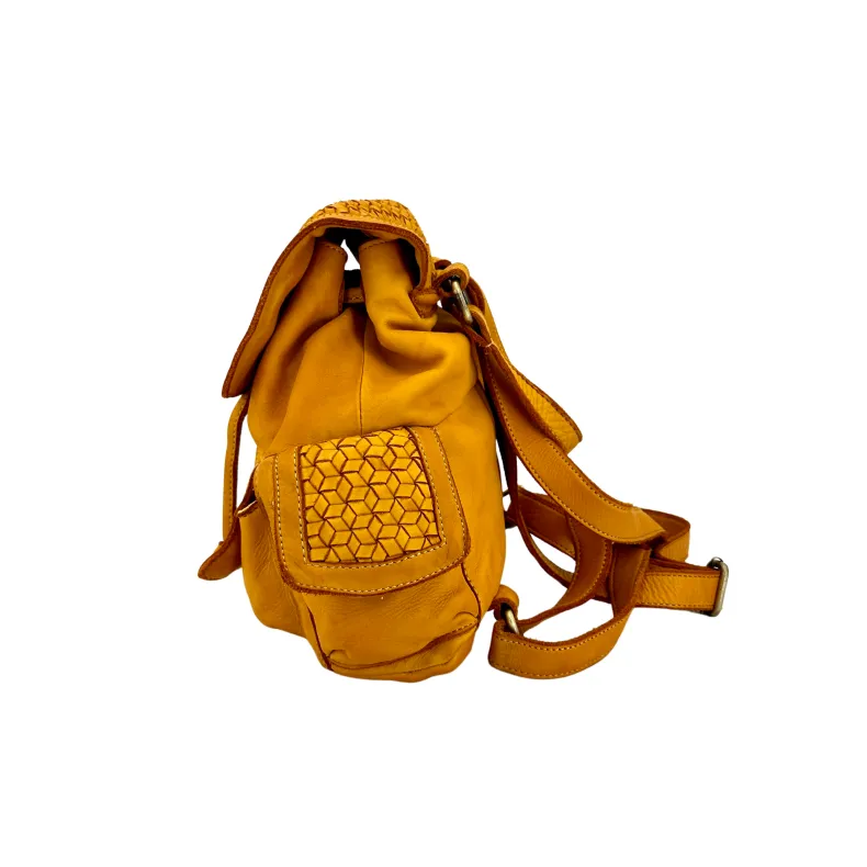 Matilde – Handcrafted Backpack With Woven Flaps