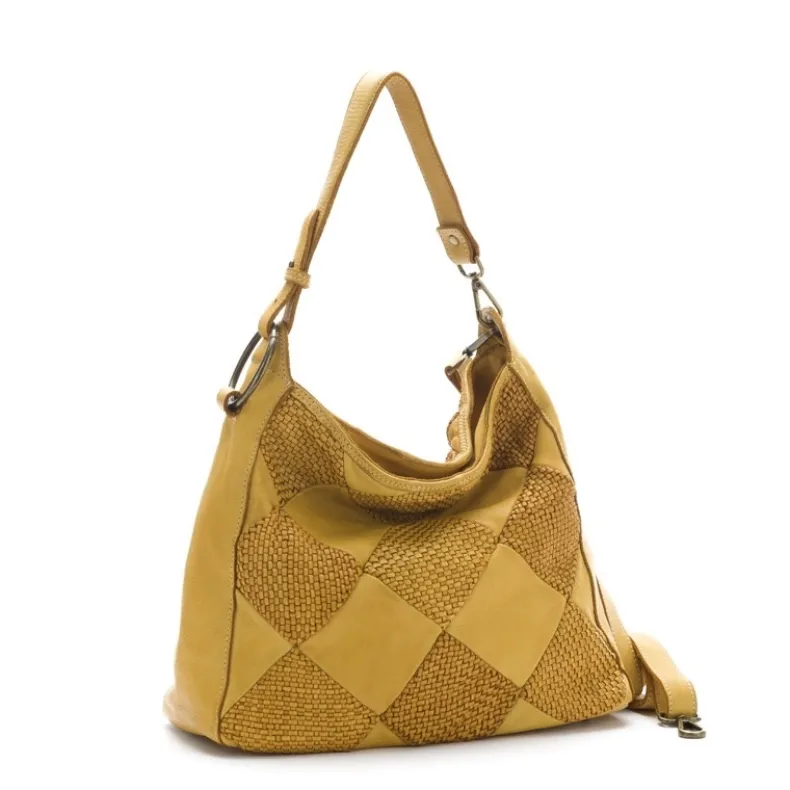 Melissa Quilted And Woven Effect Bag