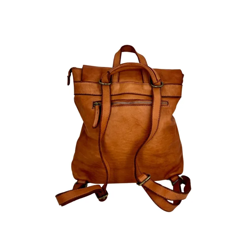 Meri – Handcrafted Backpack In Smooth Washed Leather