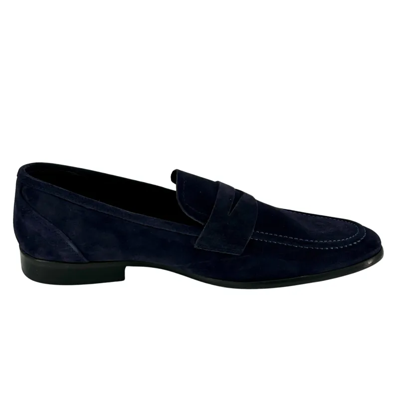 Moccasin In Blue Suede With Blake Construction