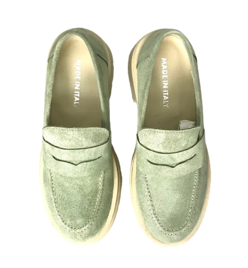 Moccasin With Sage Tank Sole